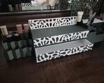 Makeup Organizer | Cosmetic Storage & Lipstick Holder for Vanity or Dresser, Countertop Beauty Organizer, Gift for Her