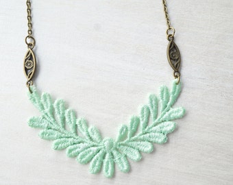 Mint Lace Necklace