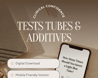 Tarjetas de estudio sobre flebotomía / Tubos, aditivos y pruebas comunes / Tarjetas de estudio imprimibles / Preparación para el examen CPT de la NHA