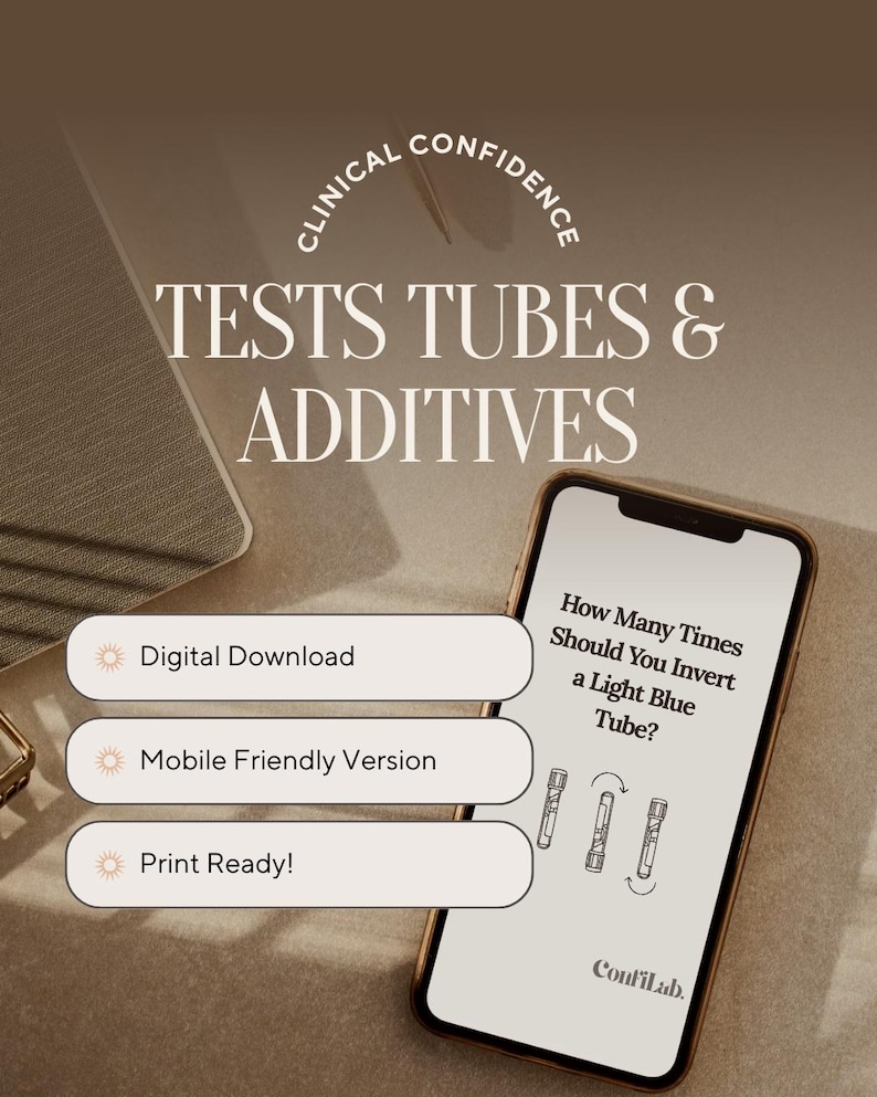 Phlebotomy Flashcards | Tubes, Additives, & Common Tests | Printable ...