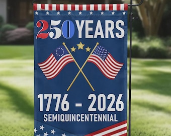 250 Years Of America Flag, 1776–2026 USA Semiquincentennial Patriotic Garden And House Outdoor Flag