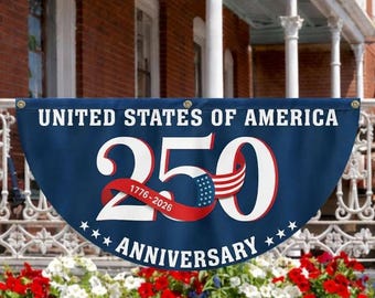 Bandera de abanico del 250.º aniversario de los Estados Unidos de América, EE. UU. 1776-2026, semiquincenario, sin pliegues, decoración del Día de la Independencia de 2026