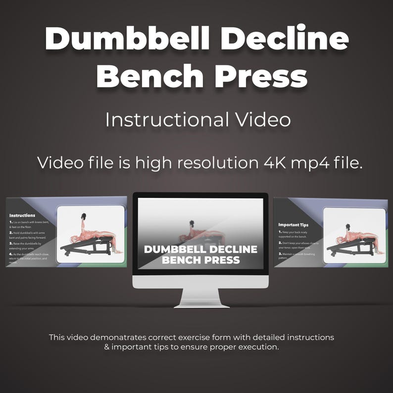 Dumbbell Bench Press - Decline - Etsy