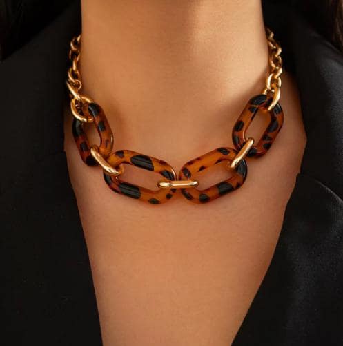 Tortoiseshell Link Necklace - Etsy
