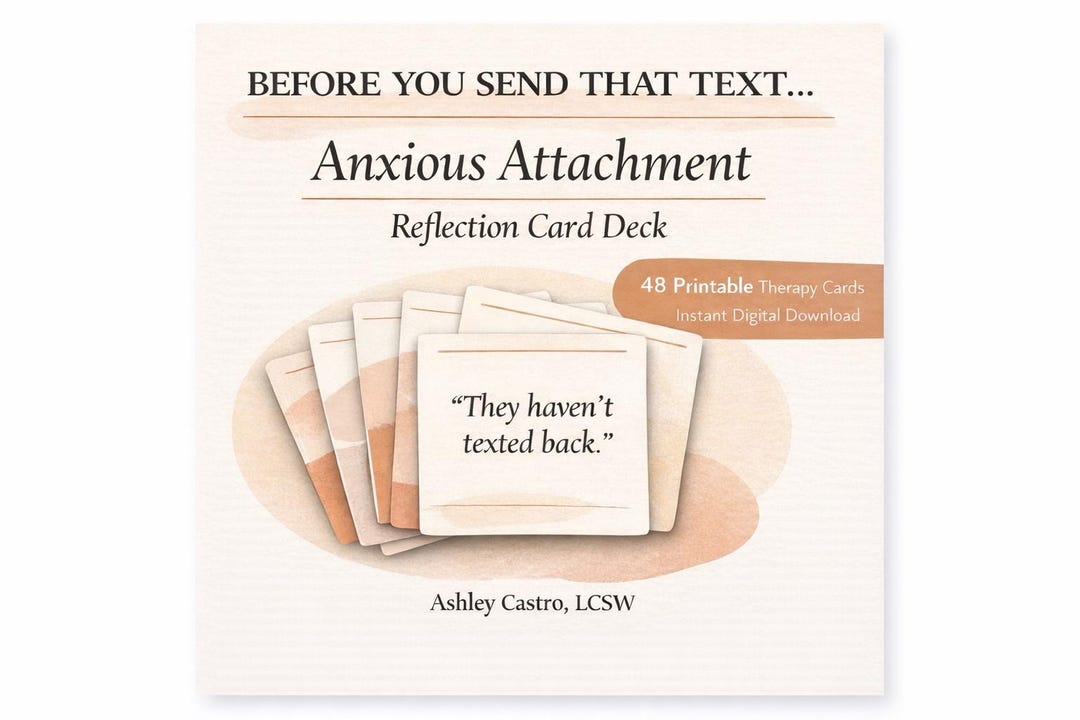 Relection Card Anxious Attachment Reflection Card Deck (printable PDF) - Etsy