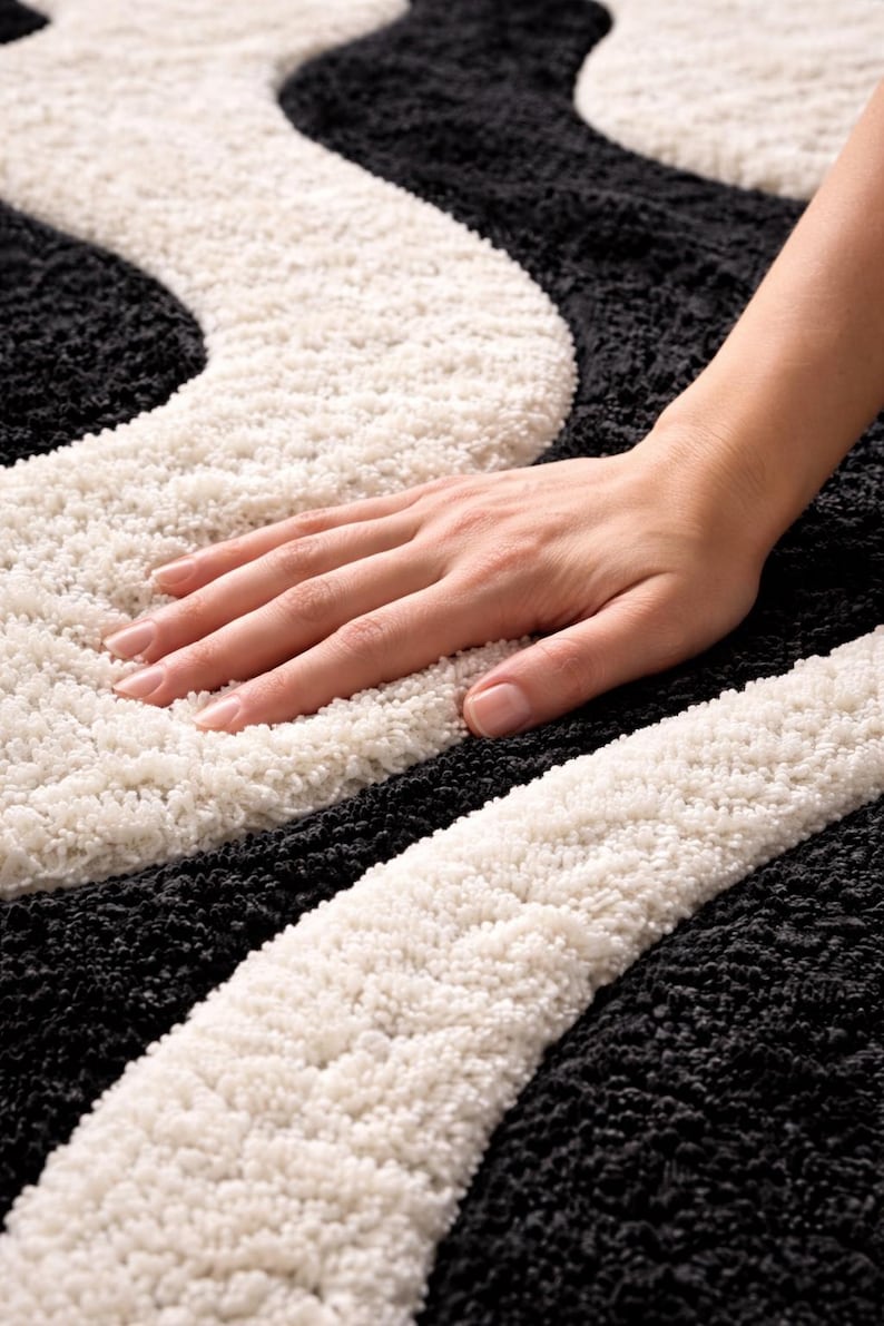 Retro 60s Op Art Rug [8X11] – Funky Psychedelic Liquid Swirl Mat – Bold ...