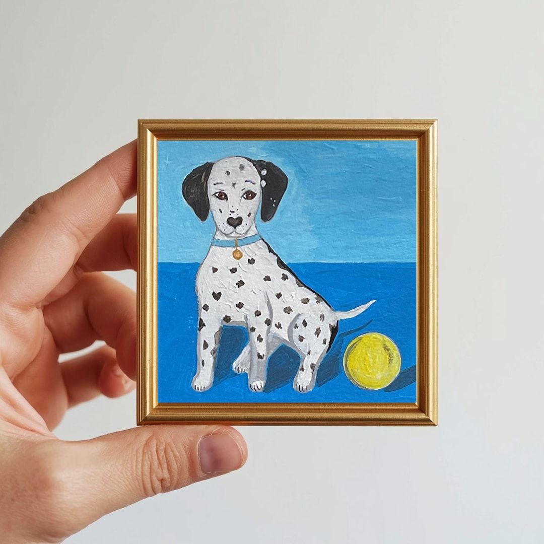 Dalmatian Dog - Original Acrylic Mini Art, Personal Mini Gift - Etsy