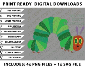 Very Hungry Caterpillar Png Bundle, SVG Files, Digital Downloads