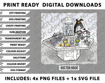 Doctor Rooo Png Bundle, SVG Files, Digital Downloads