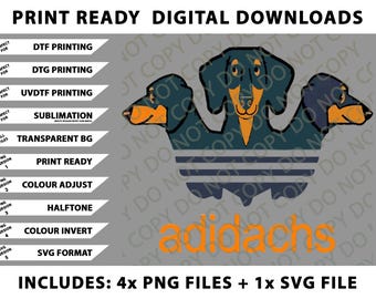 Dachshund Dog, Funny Adidachs, Sausage Dog Png Bundle, SVG Files, Digital Downloads