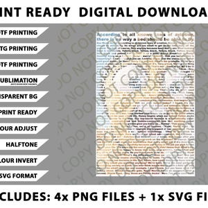 Könnte beinhalten: Grafische Designelemente zum digitalen Download. Enthält 4 PNG-Dateien und 1 SVG-Datei. Das Design zeigt Text und eine Biene-Grafik. Der Text enthält den Satz "Nach allen bekannten Gesetzen der Luftfahrt sollte eine Biene nicht fliegen können."
