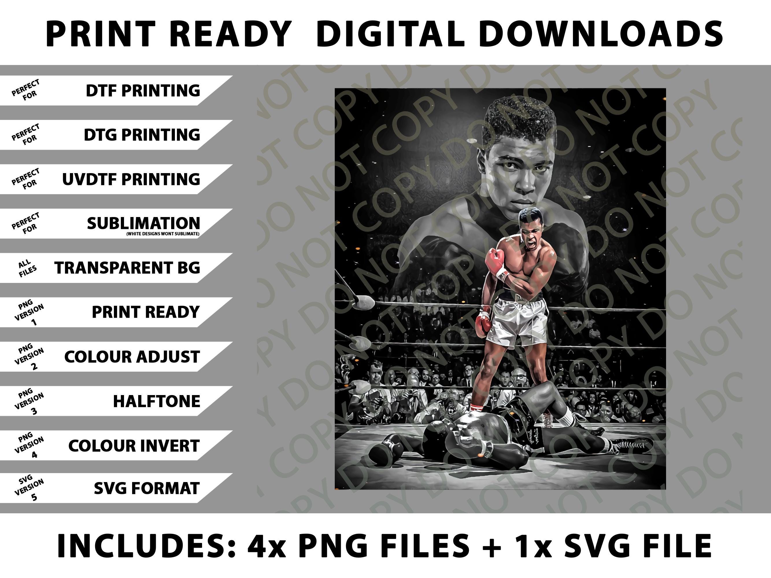 Muhammad Ali Boxing Png Bundle, SVG Files, Digital Downloads - Etsy