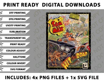 Hit The Road - Sam And Max Png Bundle, file SVG, download digitali
