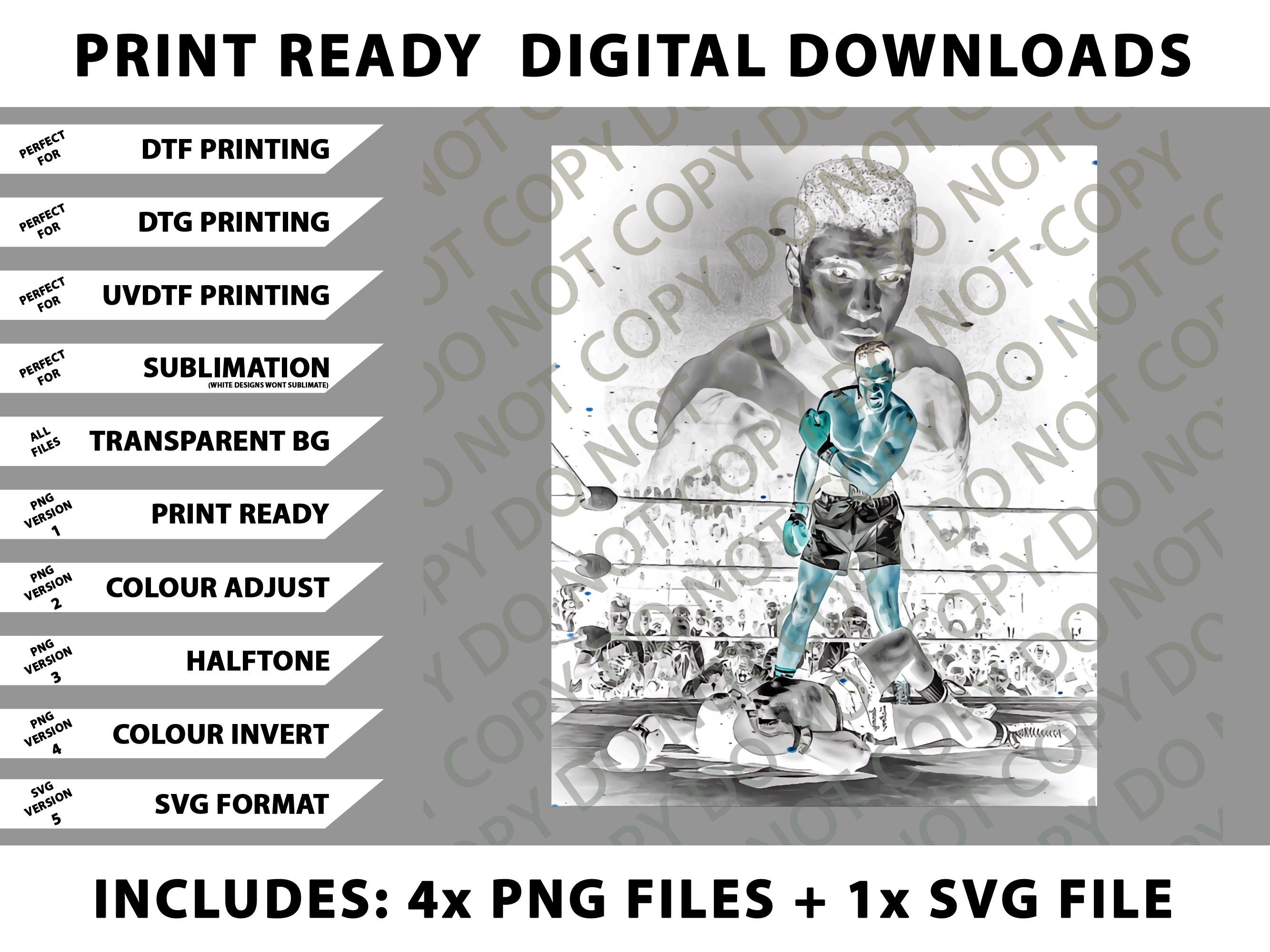 Muhammad Ali Boxing Png Bundle, SVG Files, Digital Downloads - Etsy