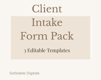 Client Intake Form Template Pack | Editable Small Business Forms (PDF + DOCX)