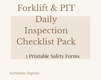 Forklift Daily Inspection Checklist | OSHA PIT Forms (Printable & Editable)