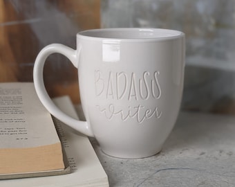 Printed Ceramic Coffee Tea Cup Gift 11oz mug Writers Quote