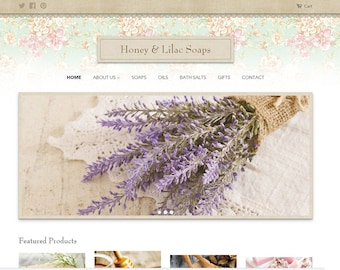 Joli Millesime Classic- Shopify Website Theme Floral Print and Vintage Paper Design