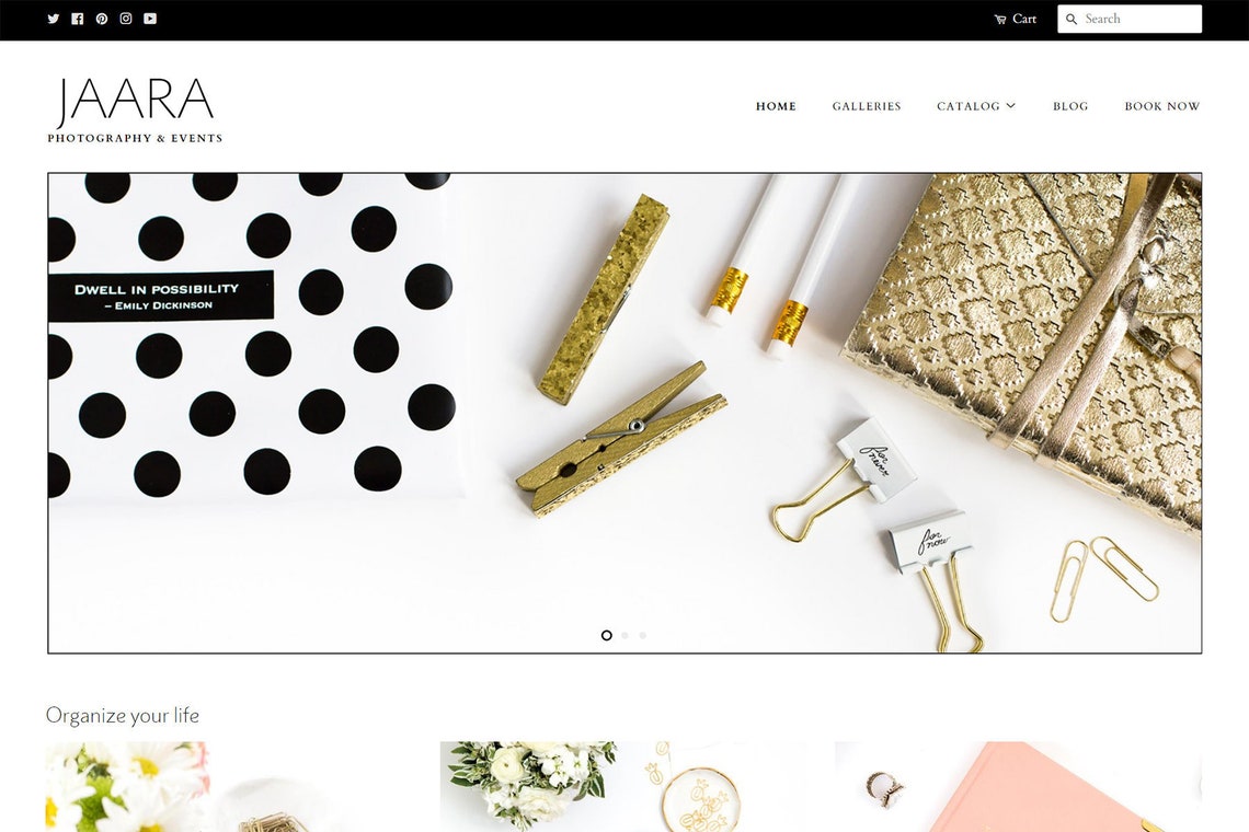 Black Tie Style Elegant Shopify Website Theme Modern Feminine image 0