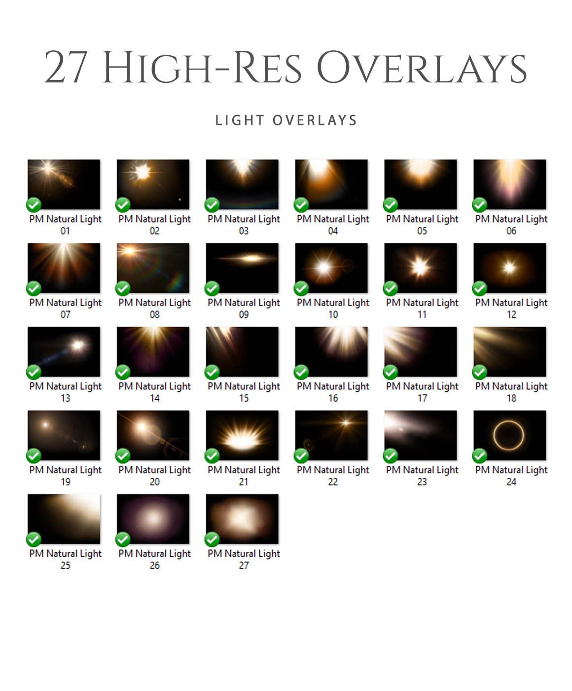 Natural Light Rrays Natural Light- 27 Sunlight Rays & Creamy Light Overlays Digital for ...