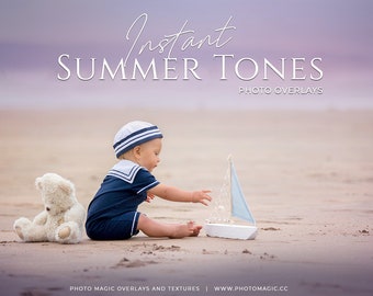 Instant Summer Tones- 17 Summer Color Overlays Digital for Creative Photography