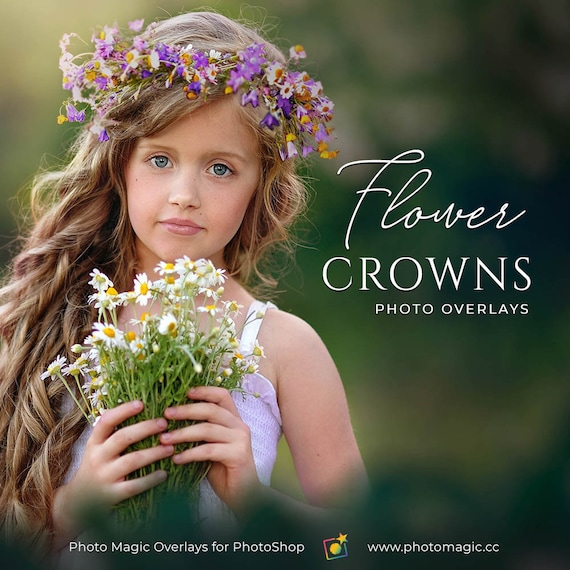 Flower Crowns- 15 Digital Floral Headband PNG Overlays Digital Props for Creative Photography