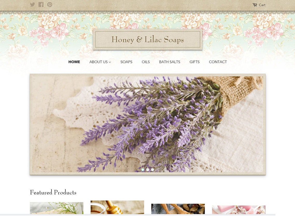 Joli Millesime Classic Shopify Website Theme Floral Print and image 0