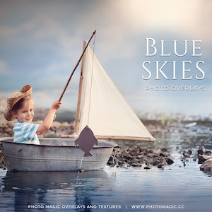 Blue Sky-50 Blue Sky Clouds und Regenbogen Overlays Digital für kreative Fotografie