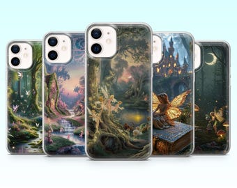 Funda de teléfono de cuento de hadas mágico para iPhone 17Pro, 16, 15, 14, 13, 12, Samsung S25, S24, S23Fe, S22, A16, A26, A56, Pixel 10, 9Pro