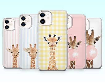 Giraffe Phone Case Safari Jungle Cover for iPhone 17Pro, 16, 15, 14, 13, 12, Samsung S25, S24, S23Fe, S22, A16, A26, A56, Pixel 10, 9Pro