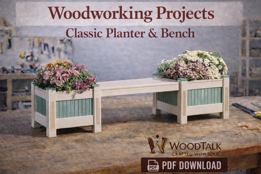Classic Planter Bench Plans Step by Step | DIY Wooden Garden Bench With ...