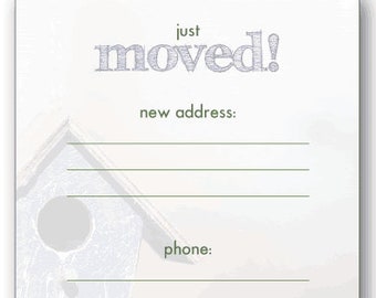 Fill in the Blank We've Moved Announcements make your cards RE-USABLE!