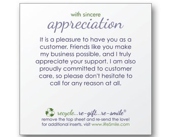 Customer/Client Appreciation Sticky Notes for Gifts and Orders