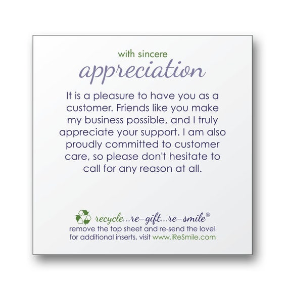 Customer/client Appreciation Sticky Notes for Gifts and Orders Etsy