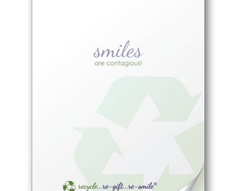 Smiles are Contagious! (Share the love again and again! Re-smile stickies make your cards re-usable.)