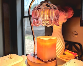 Lampe chauffe-bougie tulipe avec minuterie, chauffe-bougie électrique à intensité variable pour bougies en pot, chauffe-bougie florale, cadeau de décoration intérieure confortable