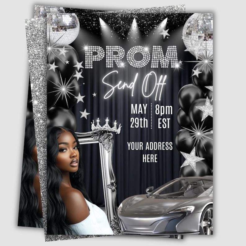 Prom Stack Prom Send off Flyer, DIY Prom Queen Flyer, Prom Send off Event, Prom ...