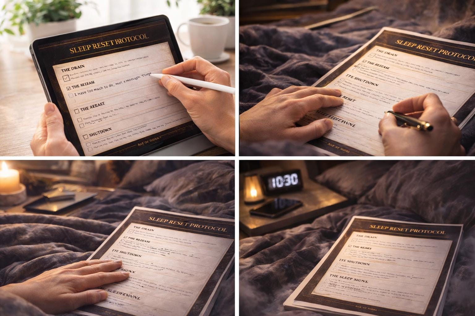 5-minute Sleep Reset Worksheet | Calm Racing Thoughts (digital PDF) - Etsy