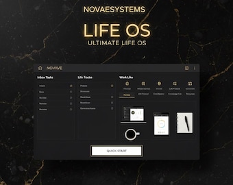 Life Exchange OS Notion Template | Novae Systems Life Management (PDF)