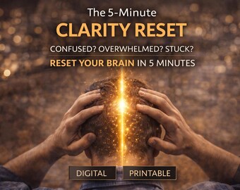 Calm Mind Reset 10 min | Stop Overthinking Fast | Mental Clarity System | Printable & Digital Reset
