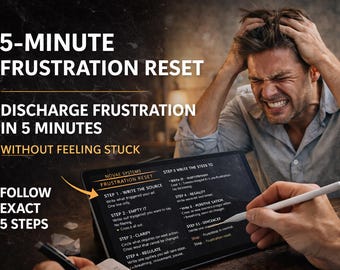 5-Minute Frustration Reset Tool | Instant Emotional Relief (Digital PDF)