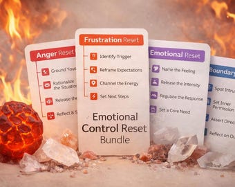 The 20-Minute Emotional Control Reset Bundle | 4x 5-Minute Nervous System Resets | Anger, Frustration, Emotional & Boundary Reset | Digital