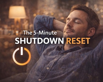 5-Minute Mental Shutdown Reset | Stress Relief Worksheet (Digital PDF)