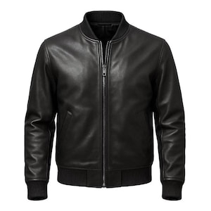 Mens 70s Black Leather Jacket - Etsy