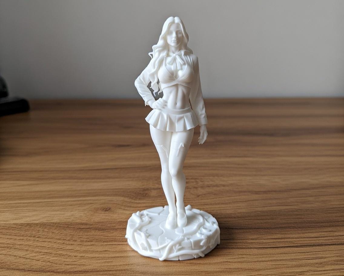 Pinup Stl File Luna Fairfax – Schoolgirl Pin-up STL File: 3D Print Model (digital ...