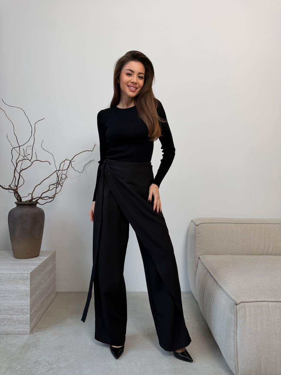 Asymmetrical Wrap Pants | High Waist Draped Trousers - Etsy