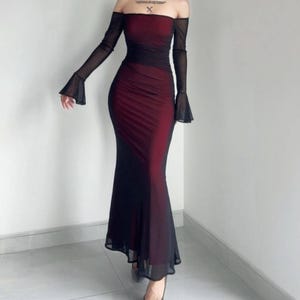 Black Red Gothic Dress - Etsy Black Red Gothic Dress - Etsy
