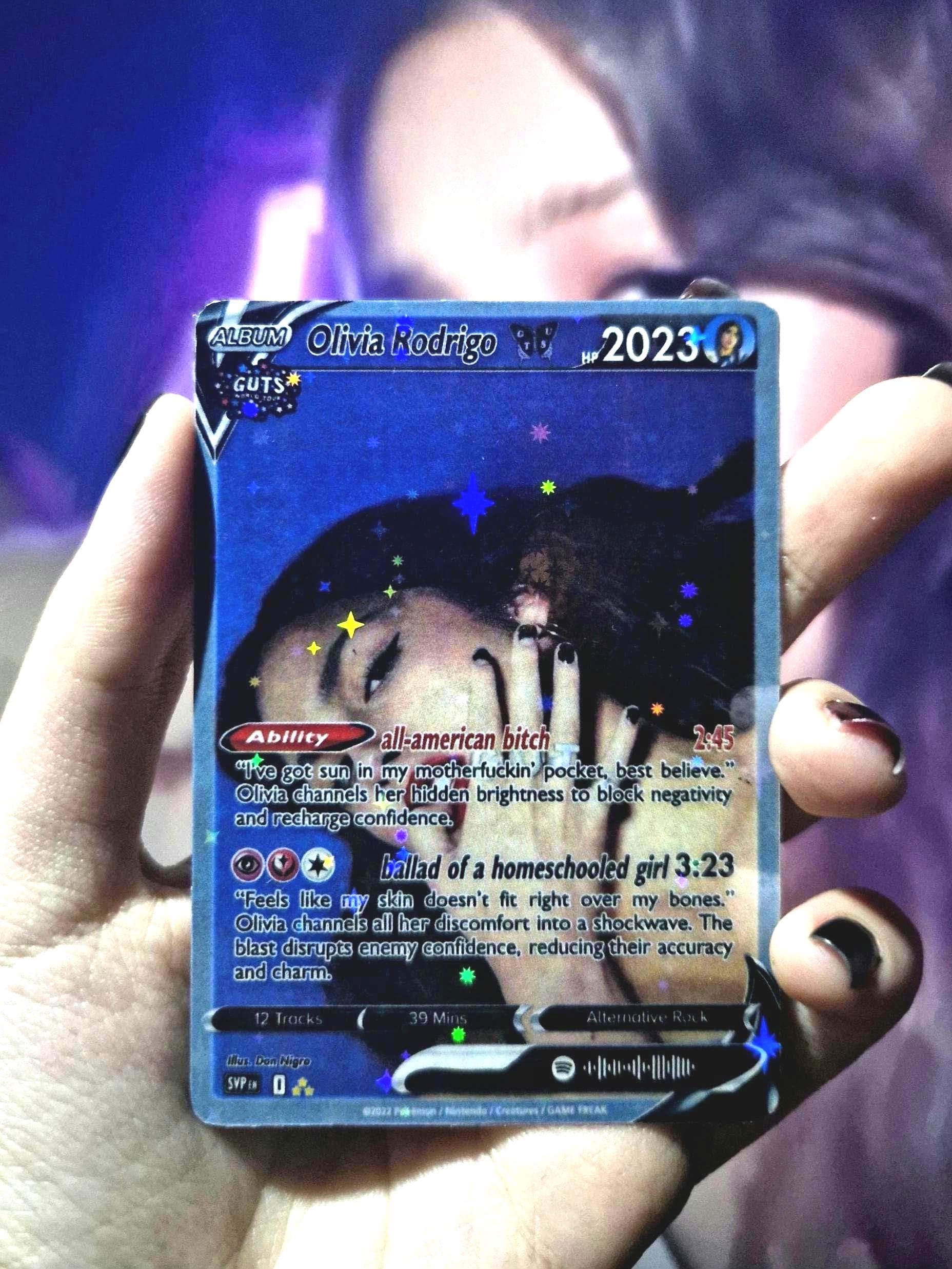 Custom Olivia Rodrigo Holographic Trading Card, Personalized Music Gift - Etsy Custom Olivia Rodrigo Holographic Trading Card, Personalized Music Gift - Etsy