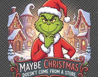 Grinch Christmas PNG Clipart Bundle | Funny Holiday Designs (Digital Download)