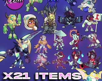 Brawlhalla 21 items | All in 1 Pack CCV2, V6 Colors (Skins, Emote, Title, Avatar, Emoji) | Read description